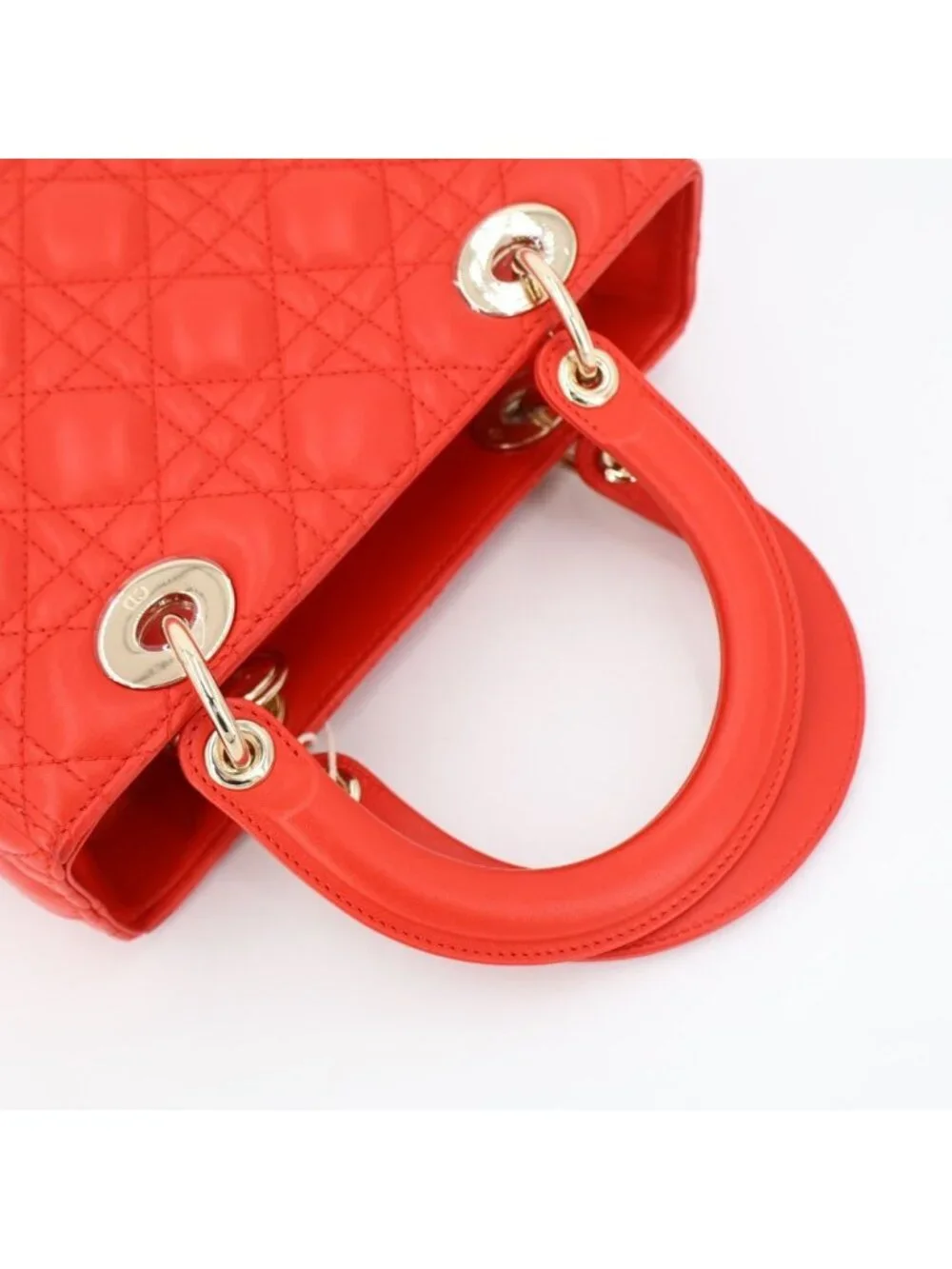Dior Lady Cannage Leather 2-Way Handbag
